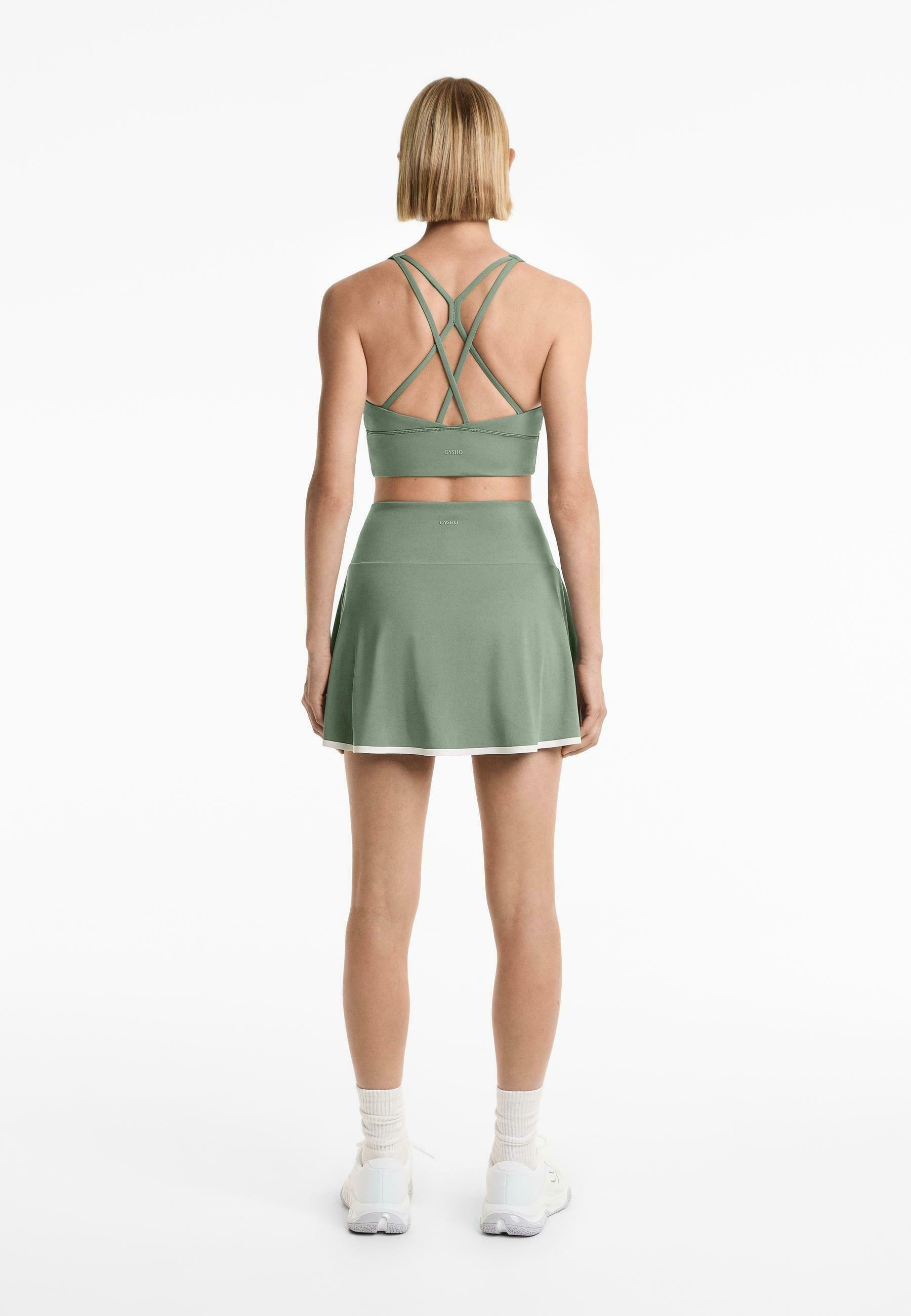 OYSHO PIPING - Sportrok - groen