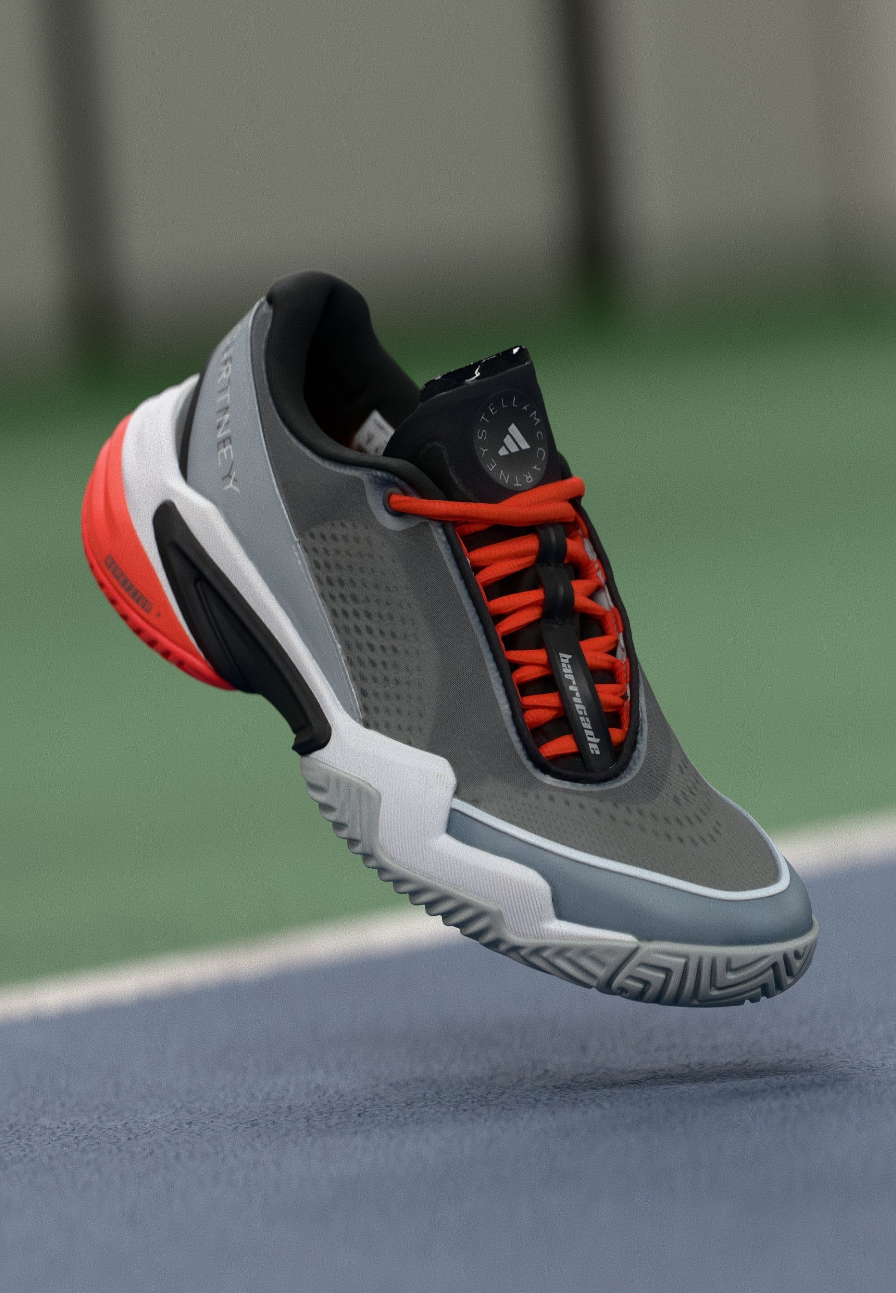 Adidas Performance ASMC BARRICADE - Scarpe da tennis multi-campo - colore bianco/antracite/arancione universitario