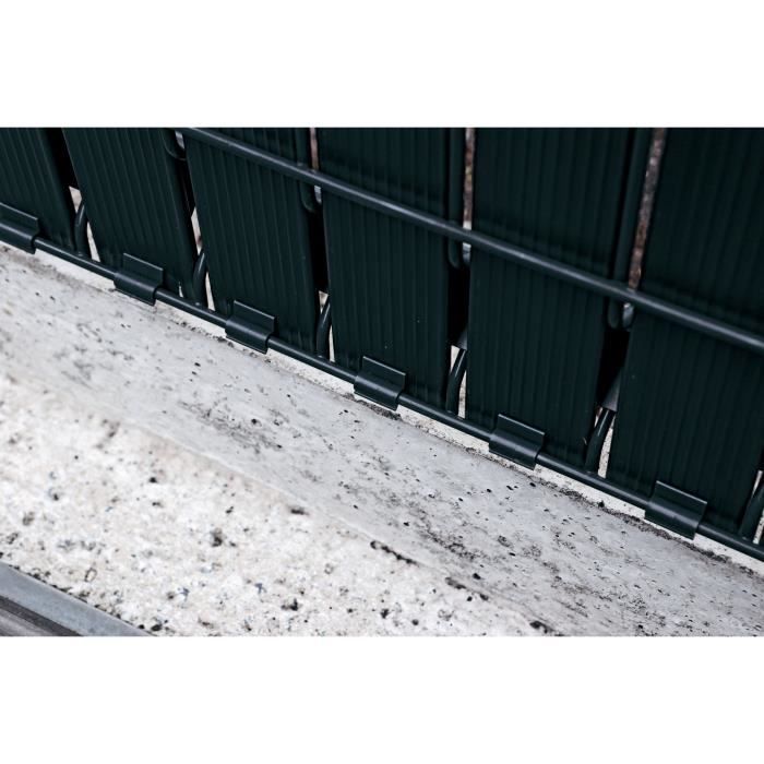 Privacy screen slat kit - NATURE - For rigid fence panels - Opacity 4/5 - 1.225 x 2.50 m - Black