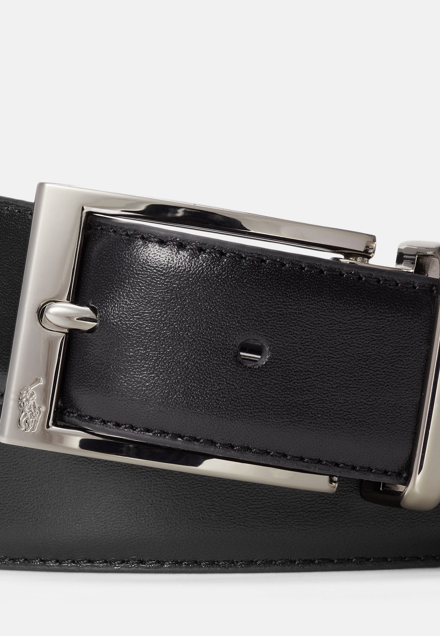 Polo Ralph Lauren omkeerbare leren riem - Zakelijke riem - zwart/verfijnd marineblauw