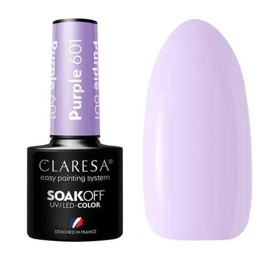 Claresa hybrydowy lakier do paznokci Purple 601 5 g
