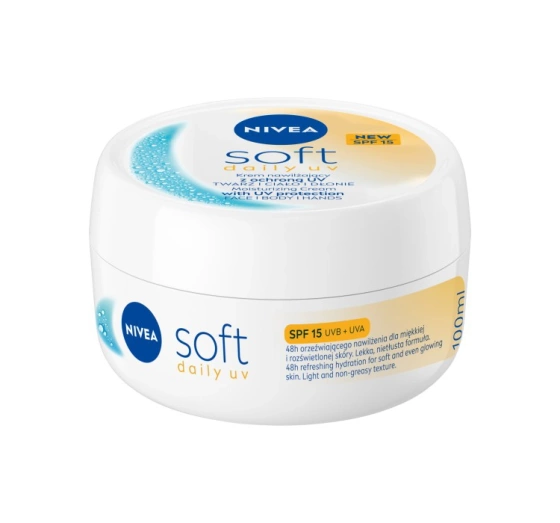 NIVEA Soft Daily UV SPF15 intensywnie nawilżający krem do twarzy 100 ml