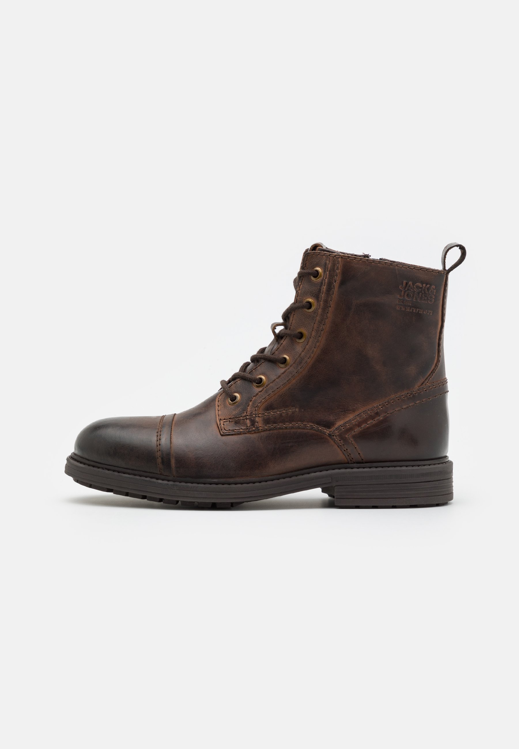 Jack & Jones JFWHOWARD - Enkellaarsjes met vetersluiting - cognac