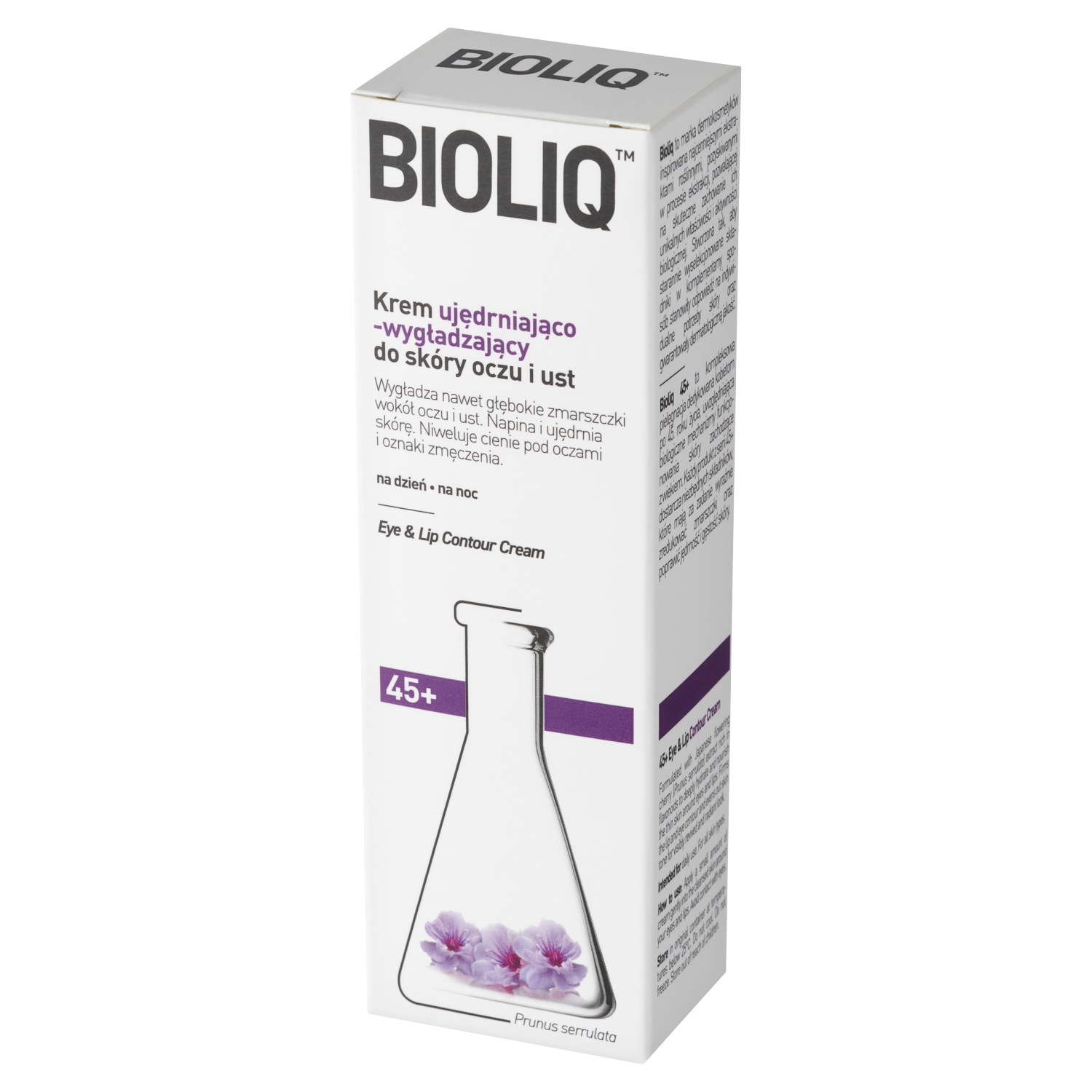 „Bioliq“ stangrinamasis ir lyginamasis akių ir lūpų kremas 45+ 15 ml 45+