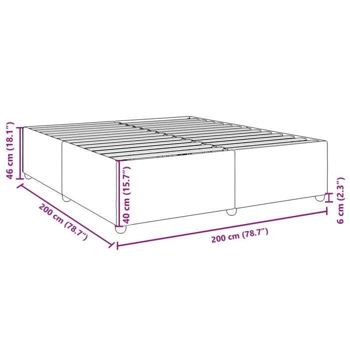 Cama de madera negra de 200 x 200 cm - Carga máxima 150 kg - Estructura de cama - Colchón no incluido - Tela negra de 200 x 200 cm 005_483582