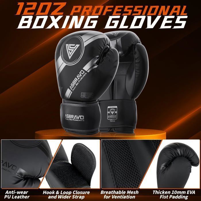 Saco de boxeo pesado para adultos de 120 cm - Kit con guantes de boxeo de 340 g y vendas de mano de 5 m - para entrenamiento de MMA, kárate y taekwondo