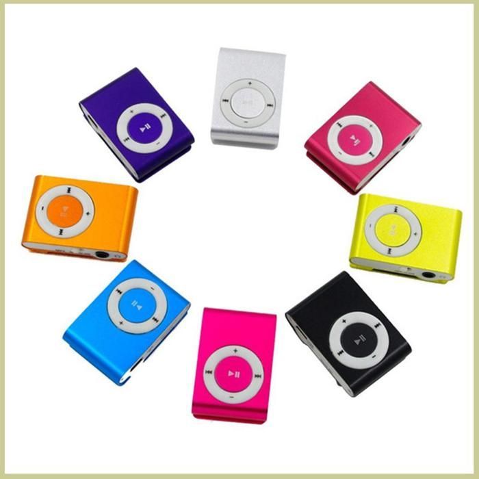 Cocosity 1 Mini portátil USB MP3 lecteur Mini Clip mp3 Sport Sport compacto Metal Mot Reproductor de música MP3 con tarjeta TF son mp4 Argent