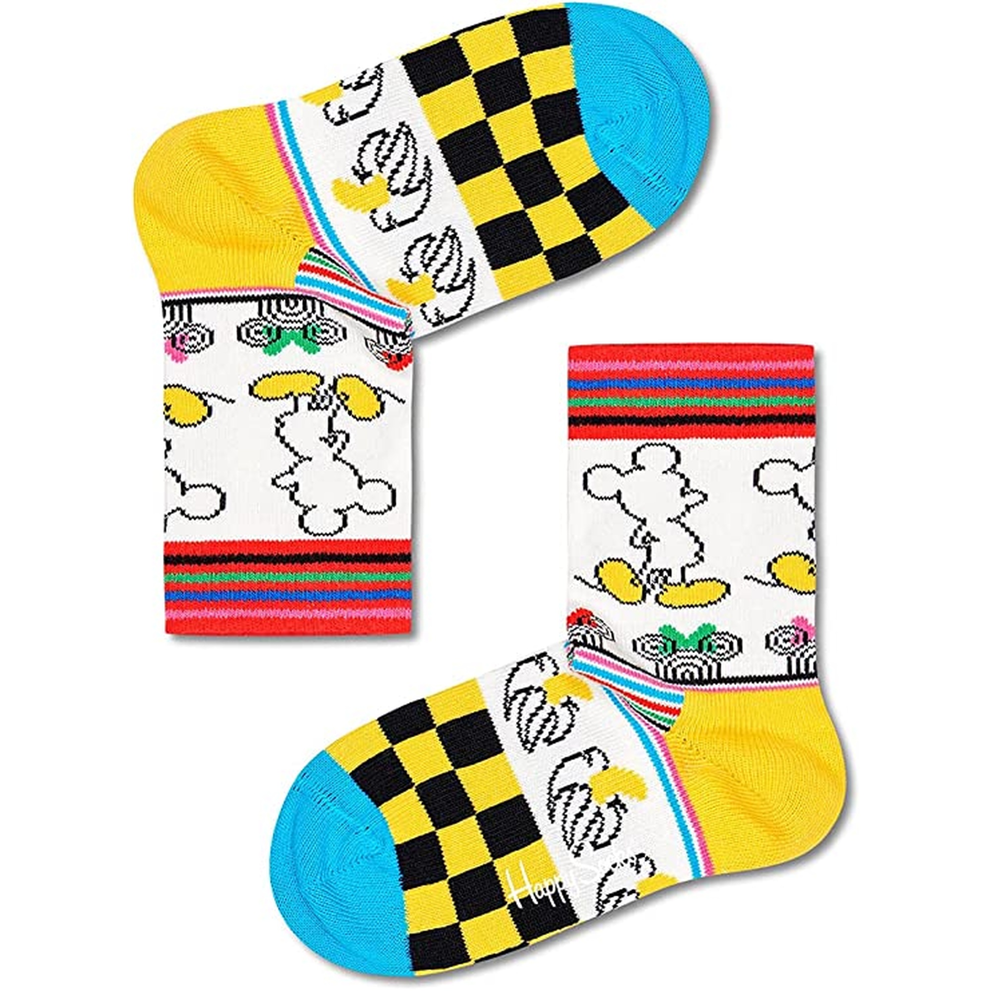Conjunto de presente com 3 pares de meias infantis da Disney