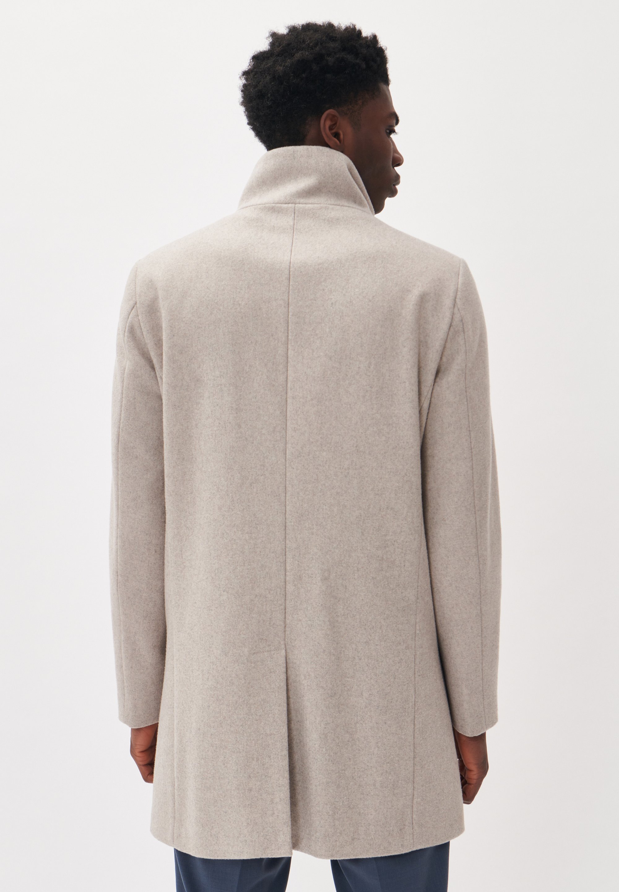 Matinique HARVEY - Manteau court - taupe simple