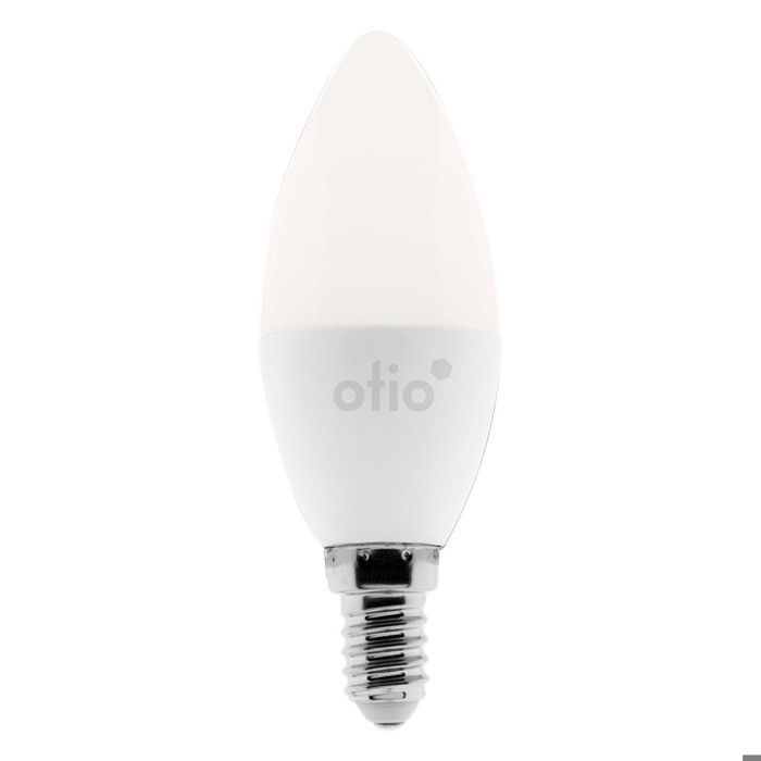 Bombilla LED inteligente Otio E14 de 5,5 W con forma de llama y conexión WiFi.
