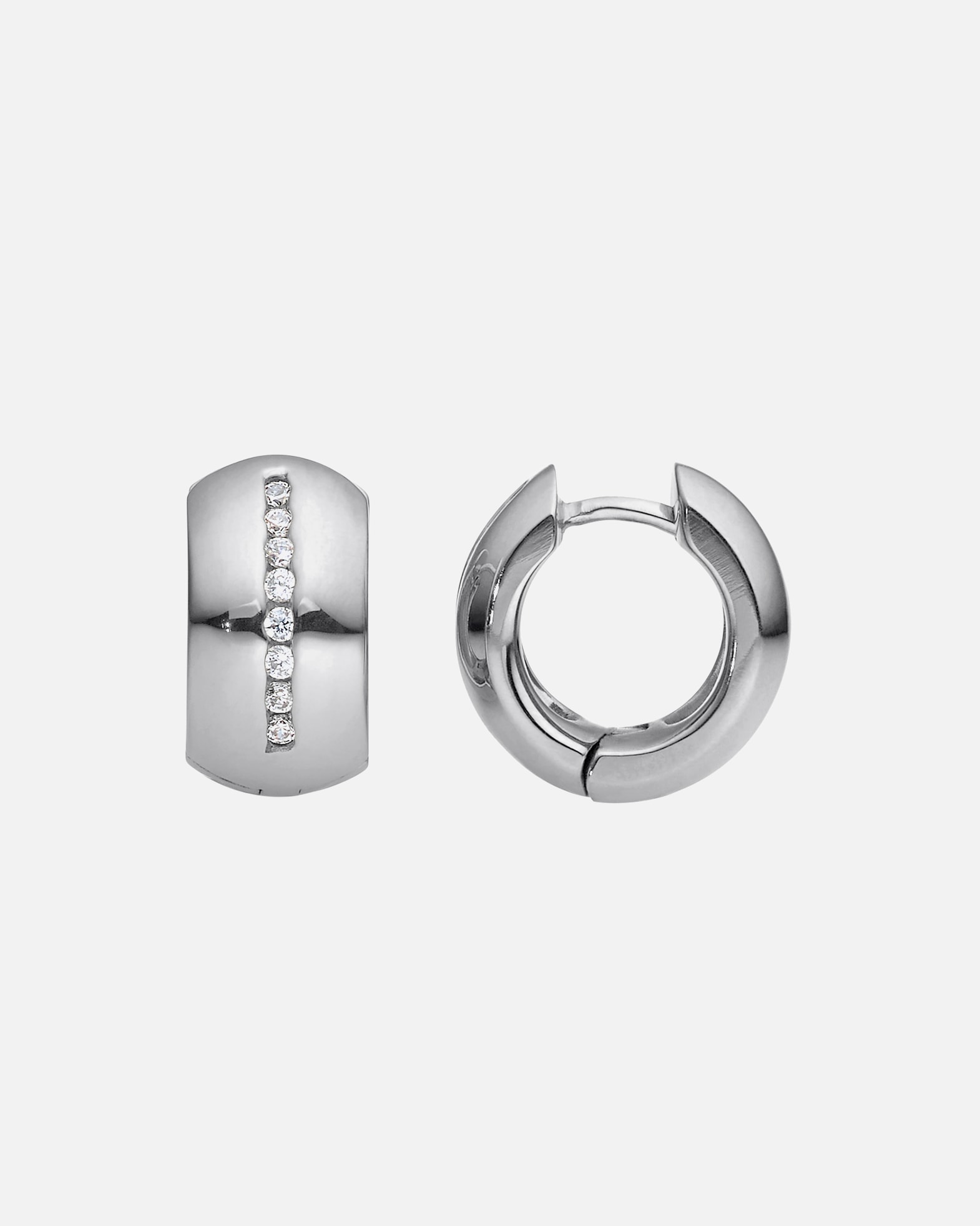 Heideman Boucles d'oreilles Lines couleur argentée polie