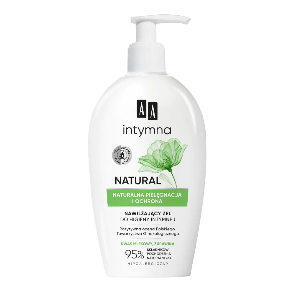 AA Intymna Ochrona & Pielęgnacja Żel nawilżający do higieny intymnej natural 95%