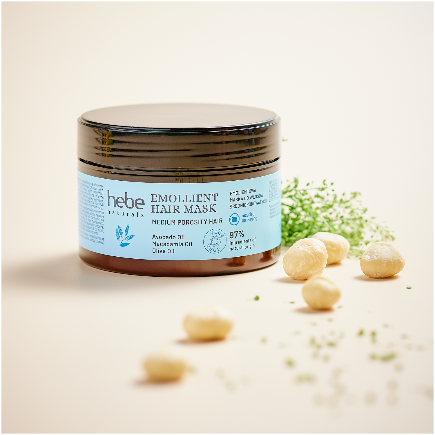 Hebe Naturals mīkstinoša matu maska