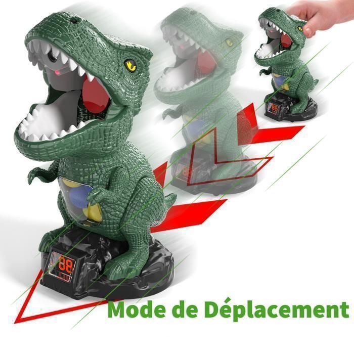 Cible mobile dinosaure jeu de tir ，kukufun，LED， Pistolet bille mousse, Jouet interactif, Jeux pour enfants 6+