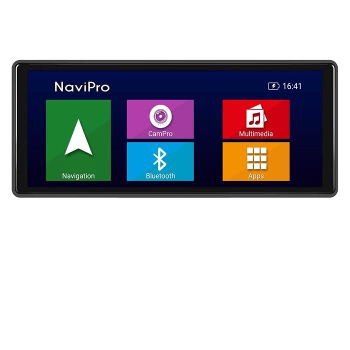 Navigatore GPS NaviPro Max da 10 pollici per camper, Europa + Marocco, campeggi - Aggiornamenti gratuiti a vita - Cruscotto dedicato