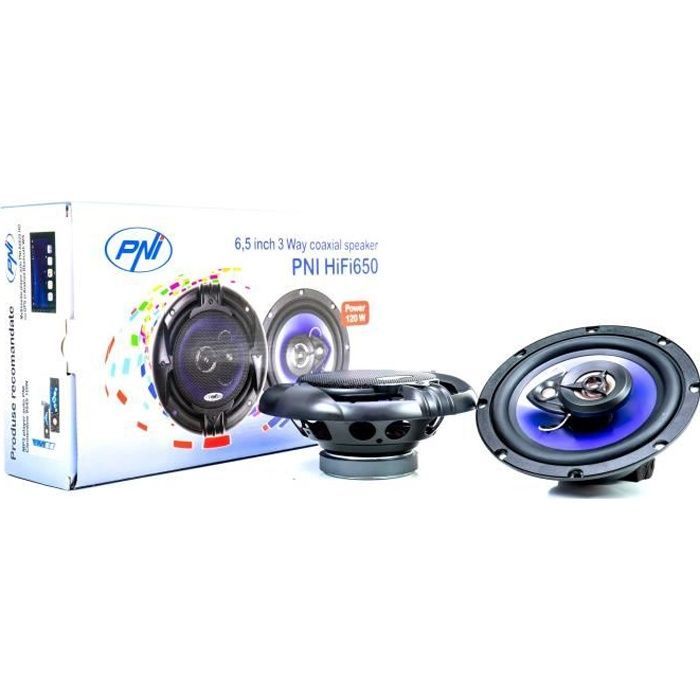 Altavoz coaxial PNI HiFi650, 120 W, 16,5 cm, 3 vías, paquete de 2