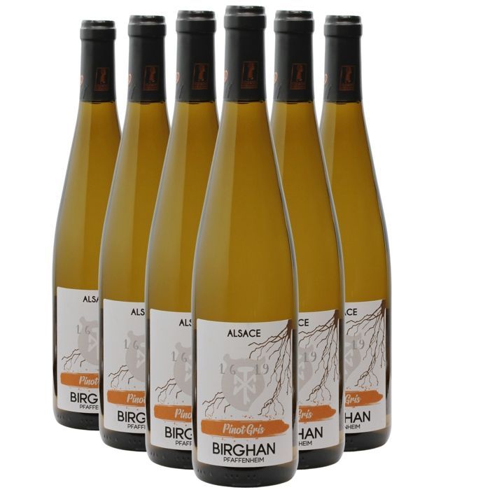 Birghan Alsace Pinot Gris 2019 - Vin Blanc d' Alsace (6x75cl)