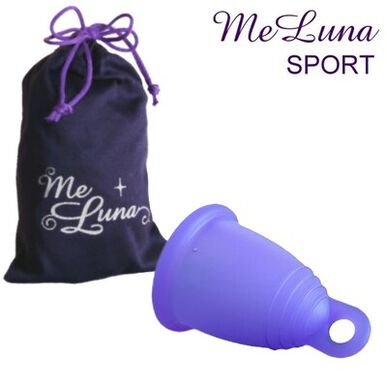 Me Luna menstruációs sportkelyhek gyűrűvel, lila XL, 1 db.