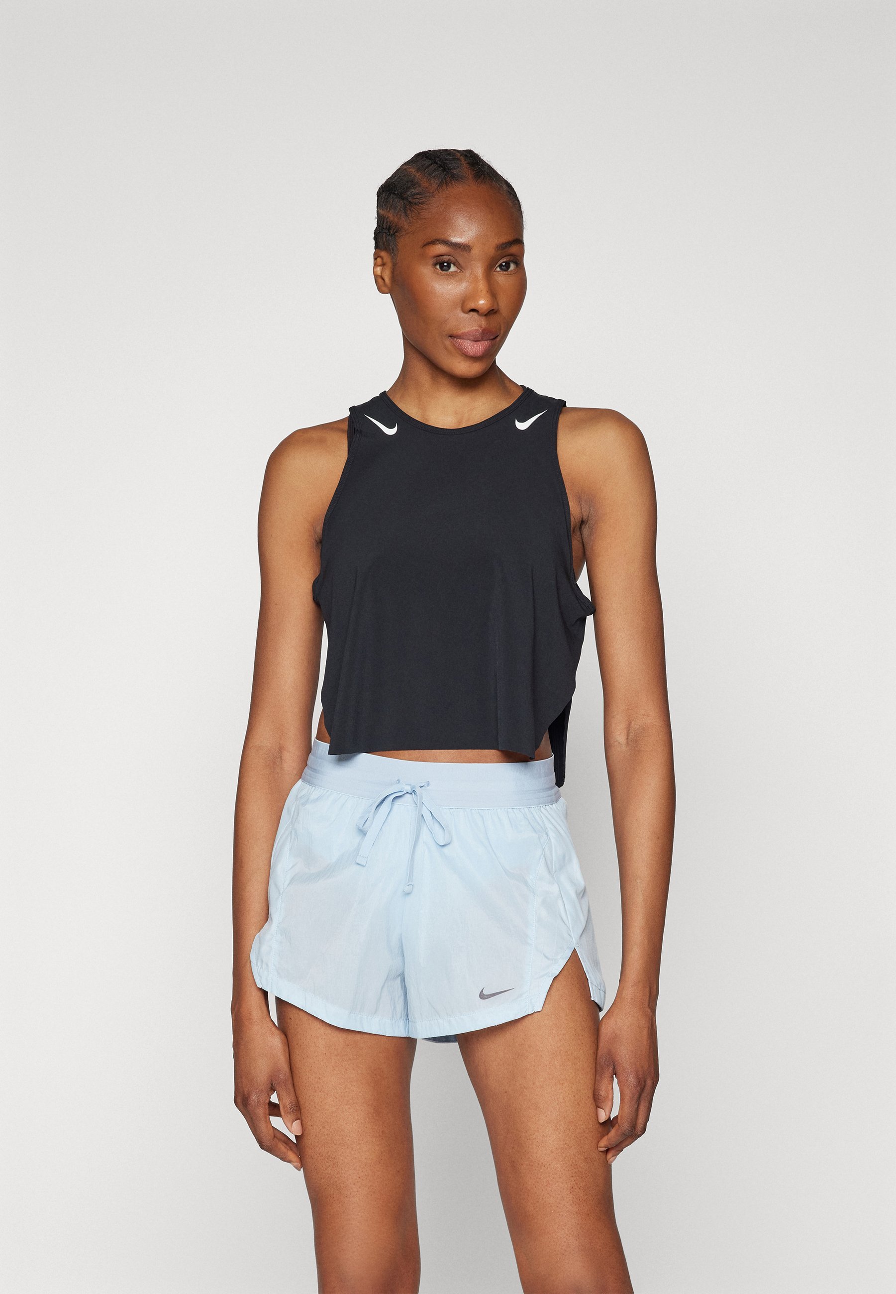 Nike Performance CROP TANK - Top - zwart/wit