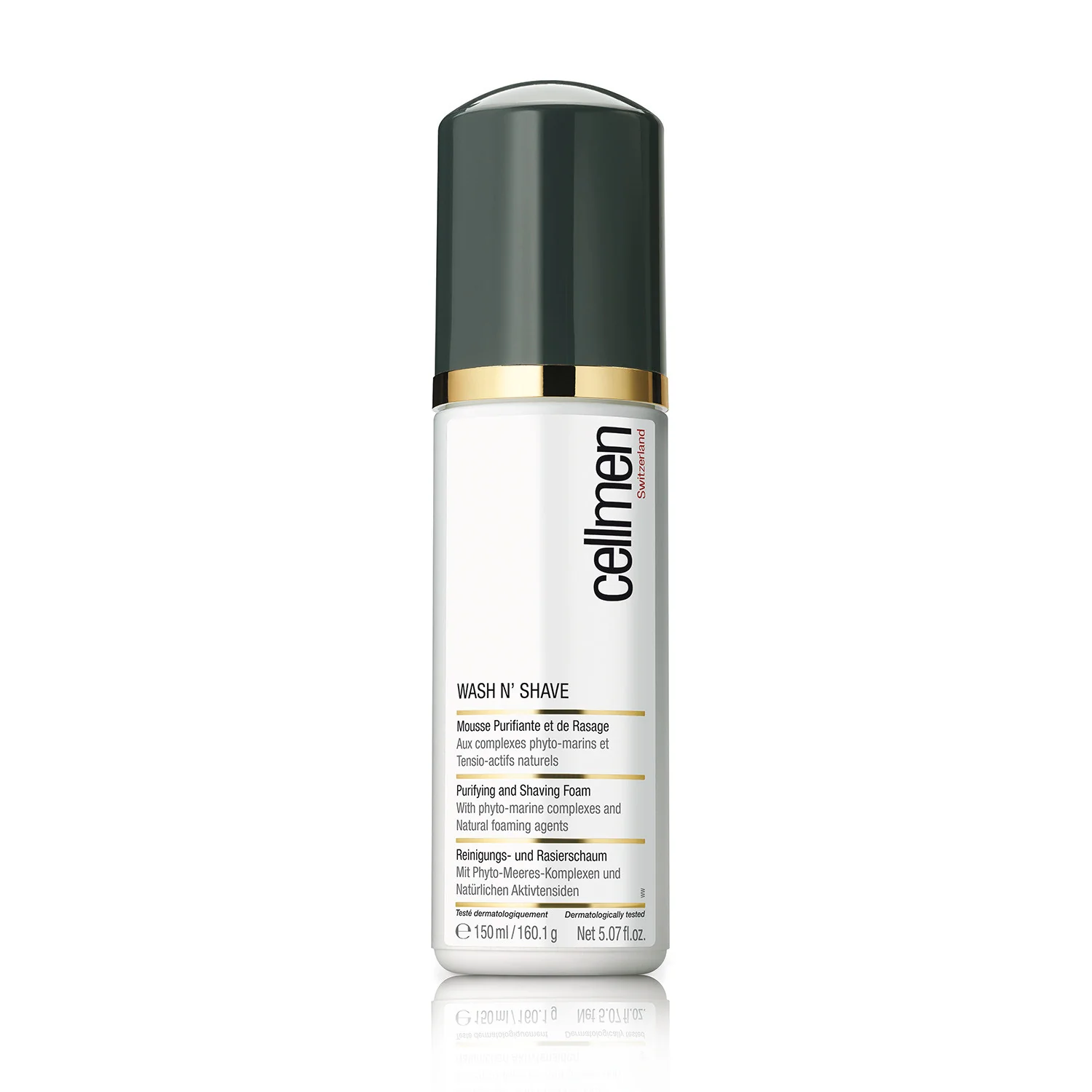 Cellmen Wash N' Shave - Schiuma per Rasatura, Mousse detergente viso