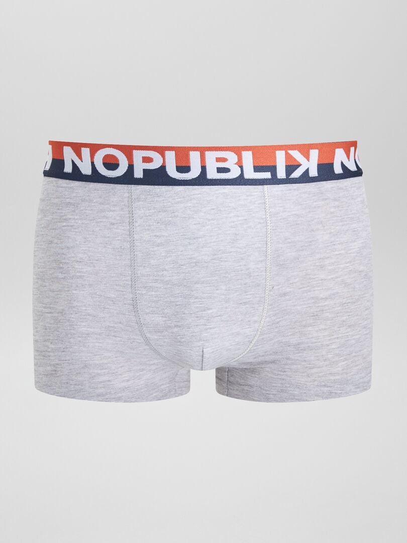 Conjunto de 3 calzoncillos bóxer 'No Publik' - AZUL