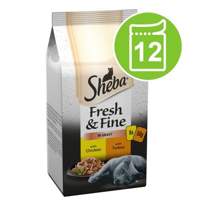 Sheba Fresh & Fine in Gravy Mini Bustine Confezione Risparmio 12 x 50g
