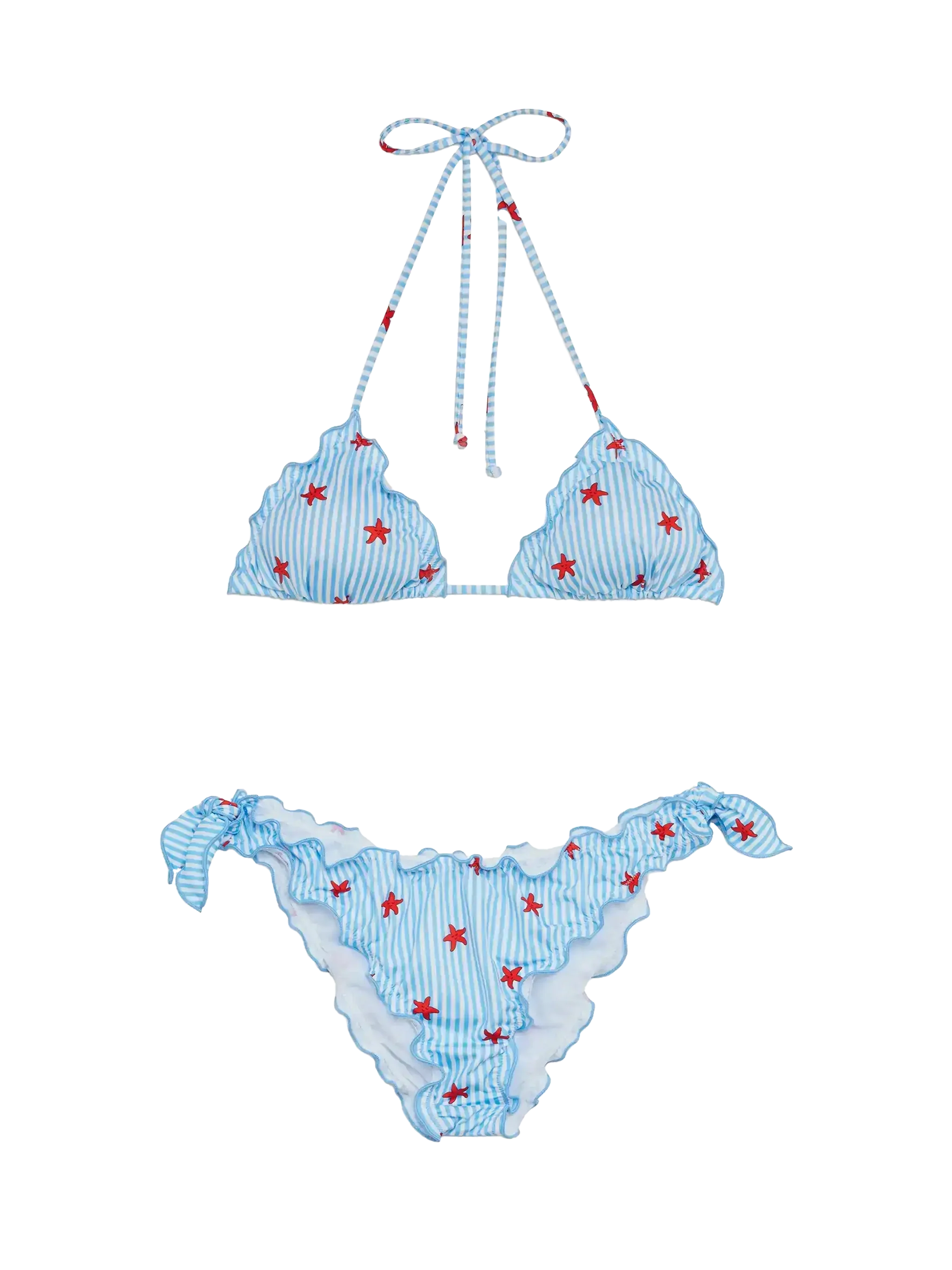 Sarius klassieke driehoekige bikini met zeesterprint