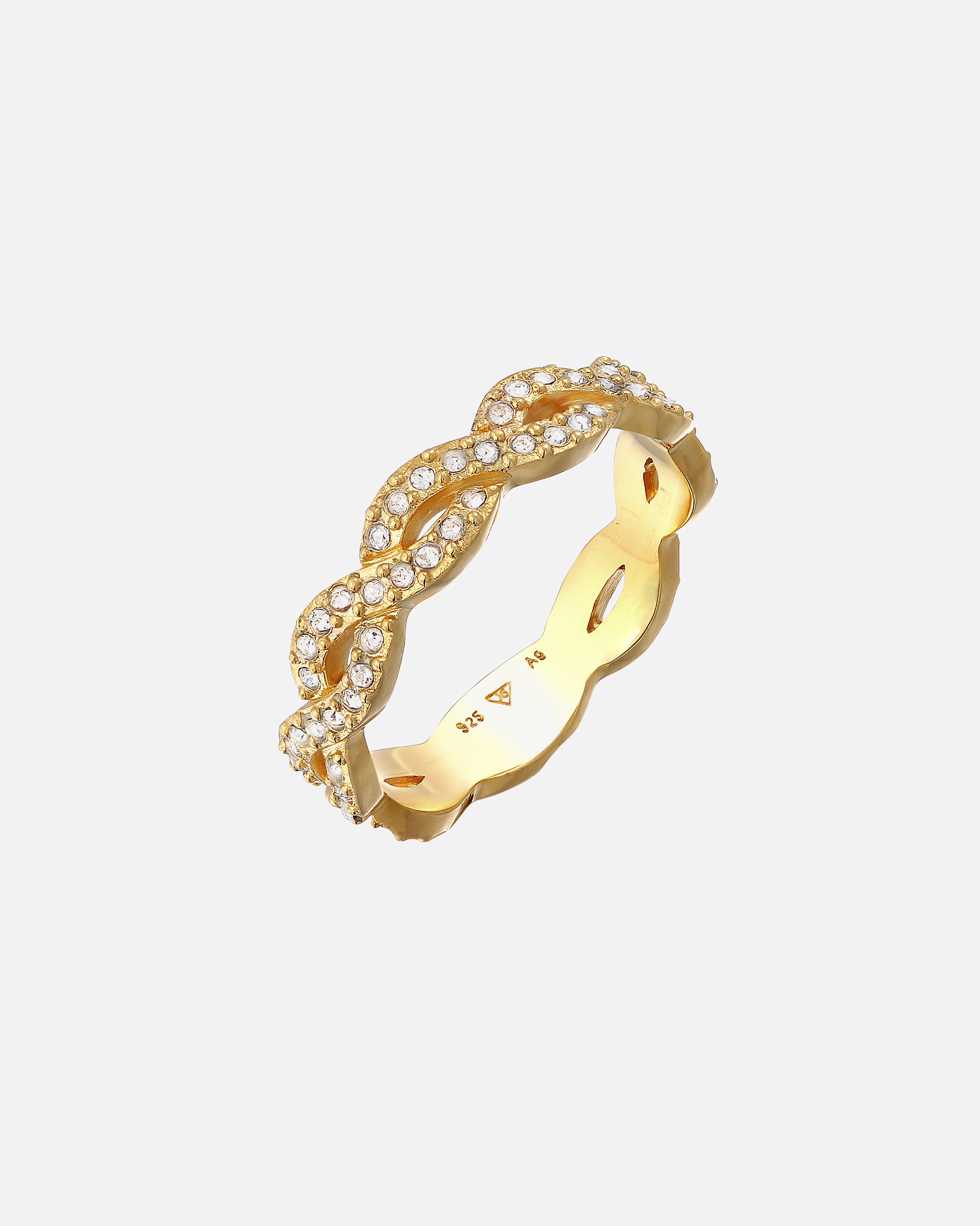 Elli Femmes Infinité Amour étincelant avec cristaux en argent sterling 925