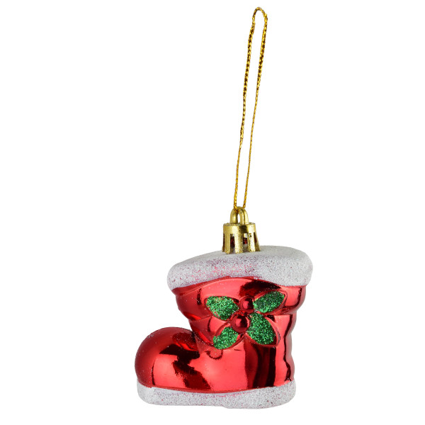 SANTA LILA Komplet 4 bombek But 5x3,5x6cm