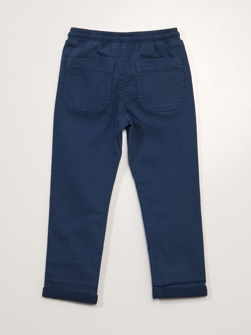 Joggingbroek in chino-stijl - BLAUW