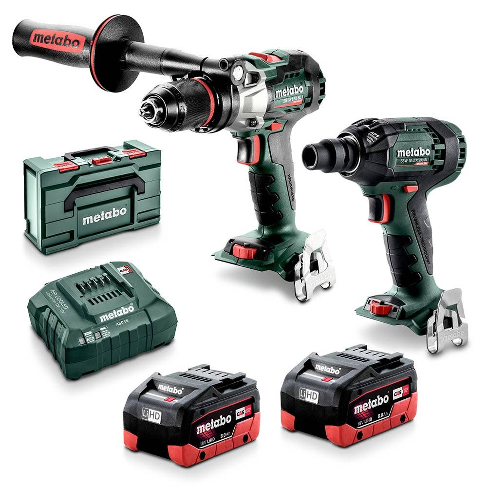 Conjunto Combinado METABO 18 V Brushless de 2 Peças 2 x 8,0 Ah AU68203180