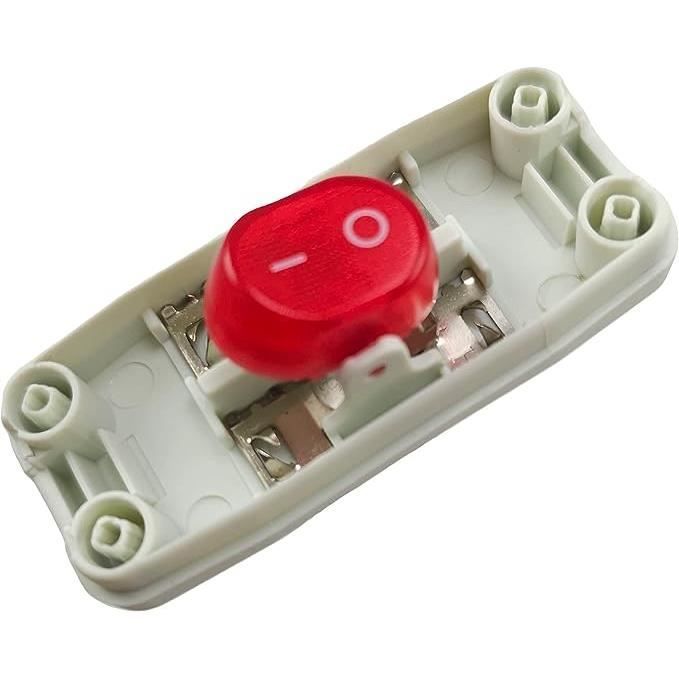 Interruptor intermedio - Blanco - 250V/2A - Interruptor basculante iluminado - Ahorro de energía - Ideal para LED