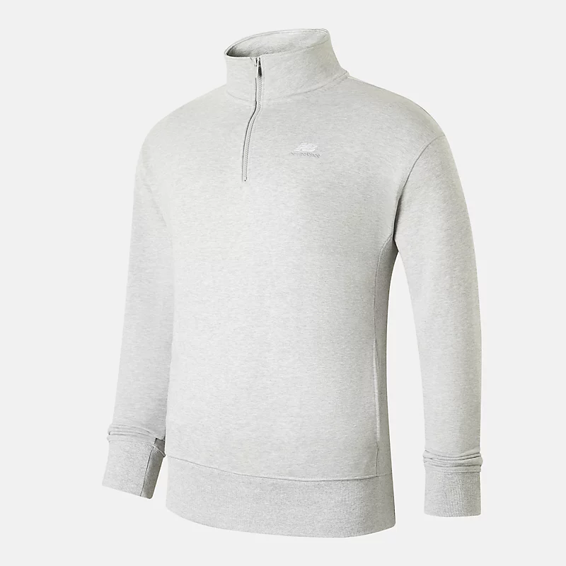 Pulover French Terry Remastered pentru bărbați cu fermoar 1/4 - GRI SPORTIV