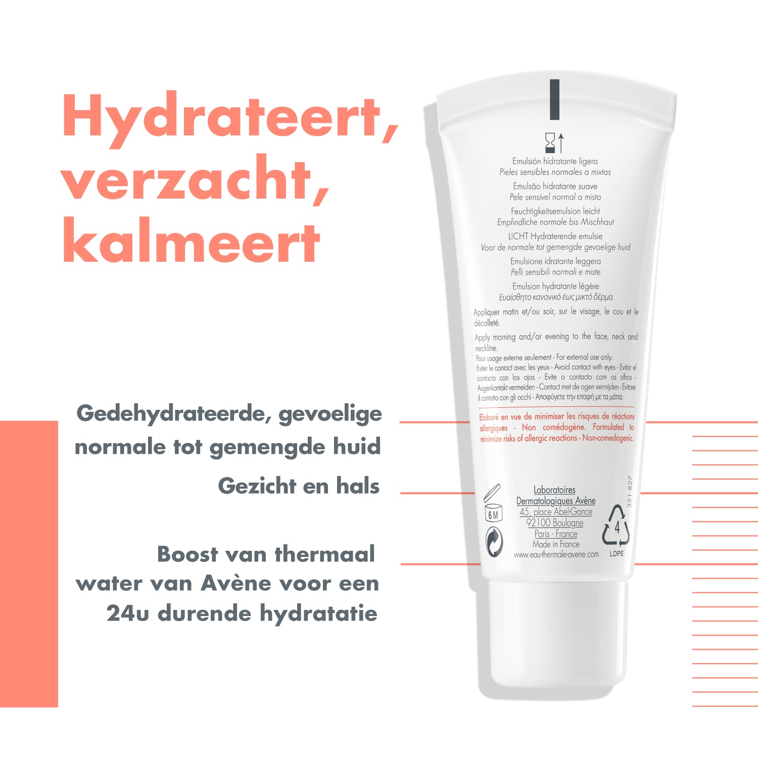 Emulsión facial con luz UV Hydrance de Avène - 40 ml