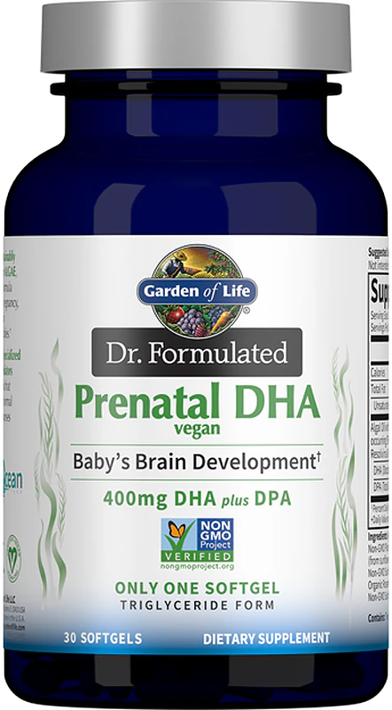 Garden of Life Dr. Formulated Prenatal DHA Vegan Softgel Voedingssupplement voor Zwangere en Zogende Vrouwen