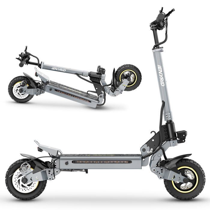 Monopattino elettrico IE-S1 - 800W 48V 15Ah pieghevole con freno a disco - Grigio