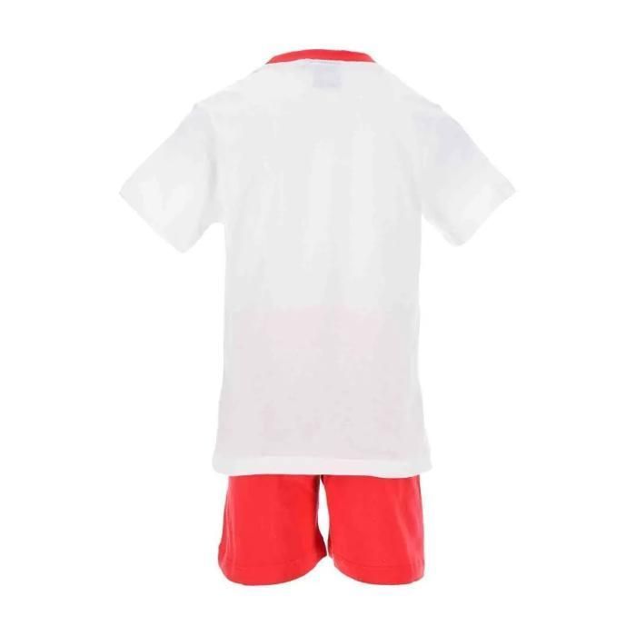 Pijama curto de algodão para menino com estampa 