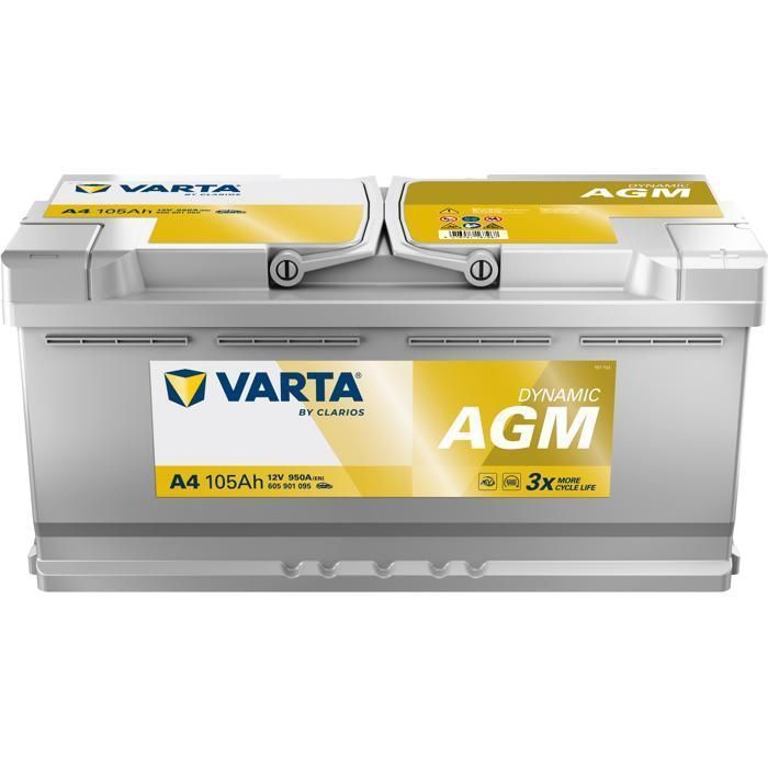 Batterie VARTA A4 605901095 12V 105Ah AGM 950A