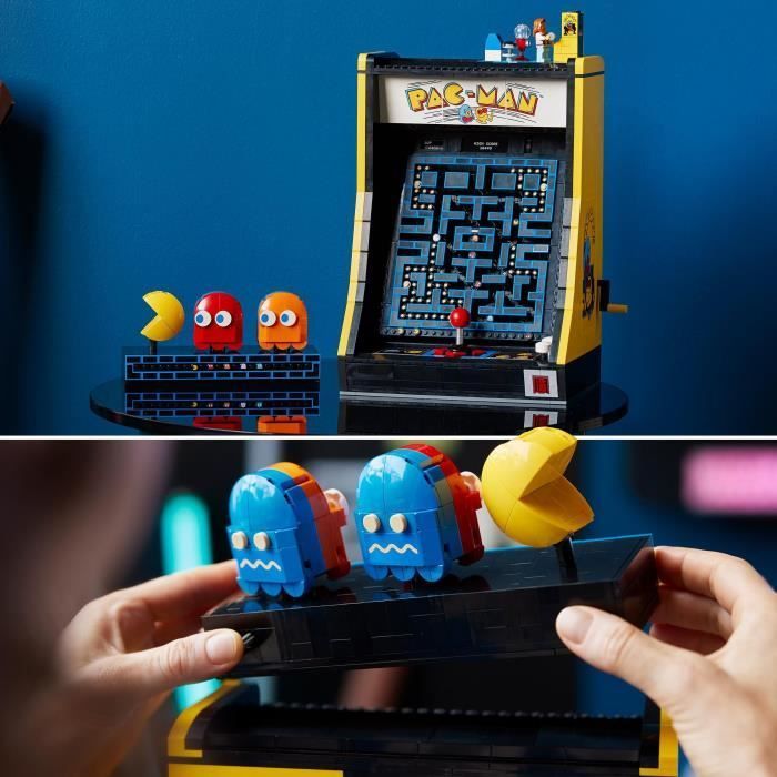 LEGO 10323 Exclu Cdiscount Icons Jeu d’Arcade PAC-MAN, Maquette pour Adultes à Construire, Machine de Jeu avec des Personnages