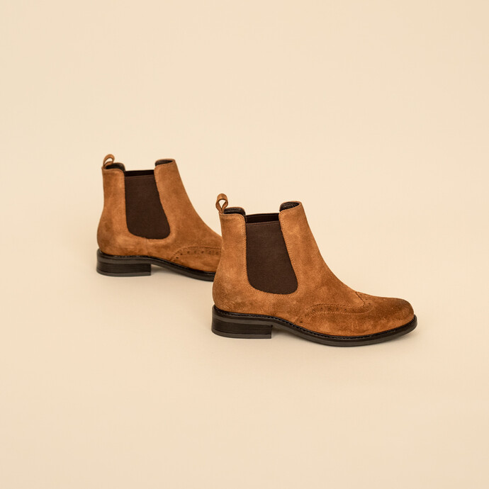 Boots plates  en croute camel