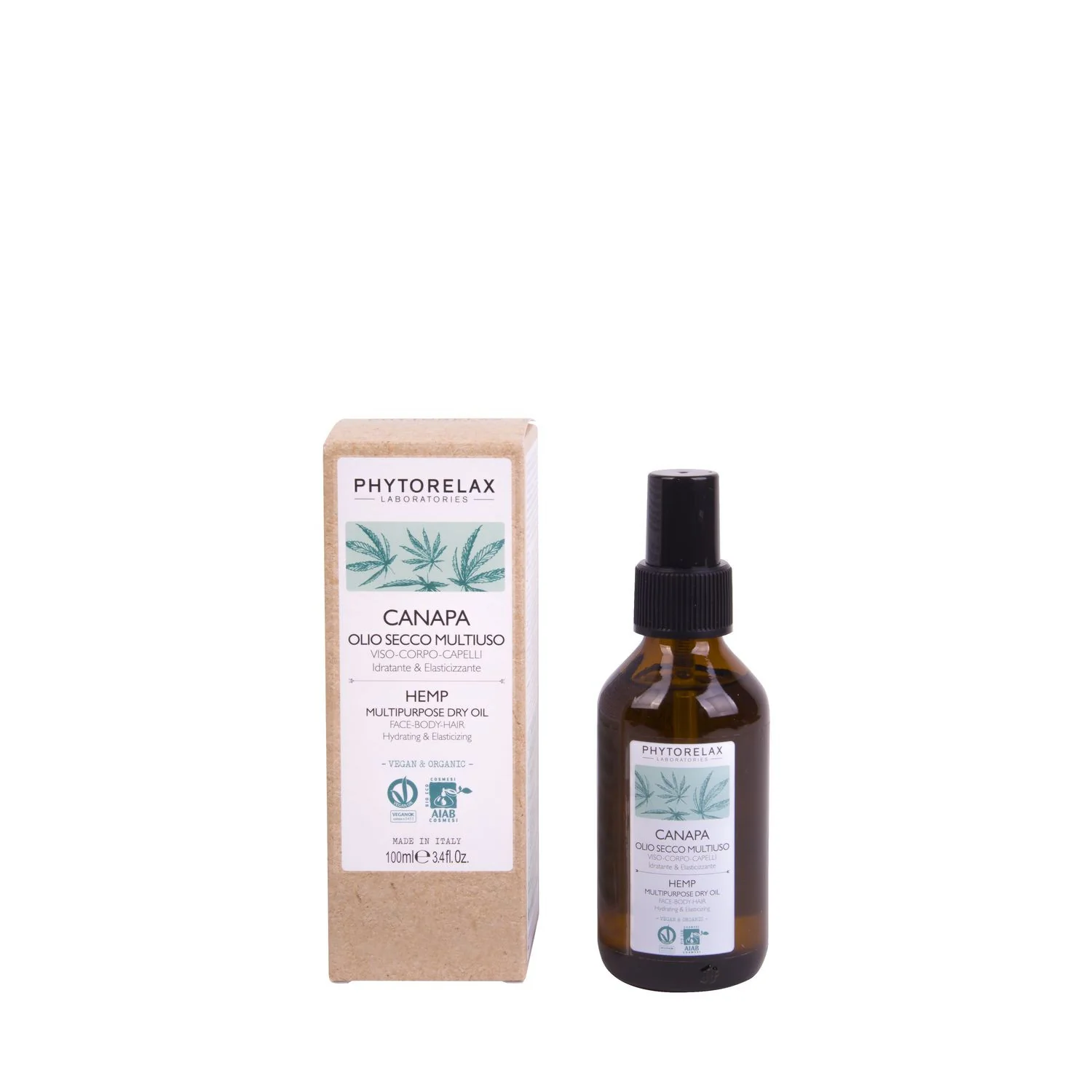 Bodycare Vegan & Organic Olio Secco Multiuso Idratante & Elasticizzante - Olio Corpo, Olio viso idratante, Olio Capelli