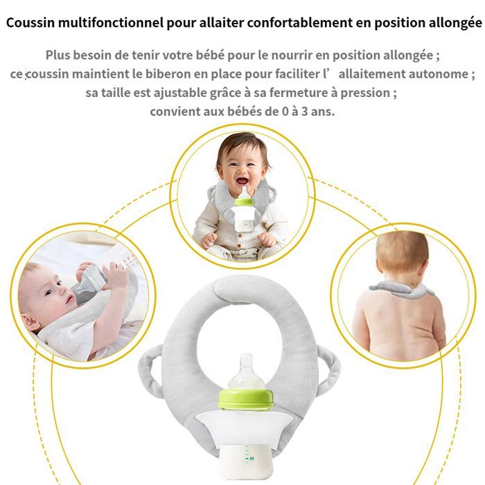 Cojines y soportes de lactancia - lactancia materna/alimentación con biberón - soporte para asiento de bebé - lavable a máquina - rosa