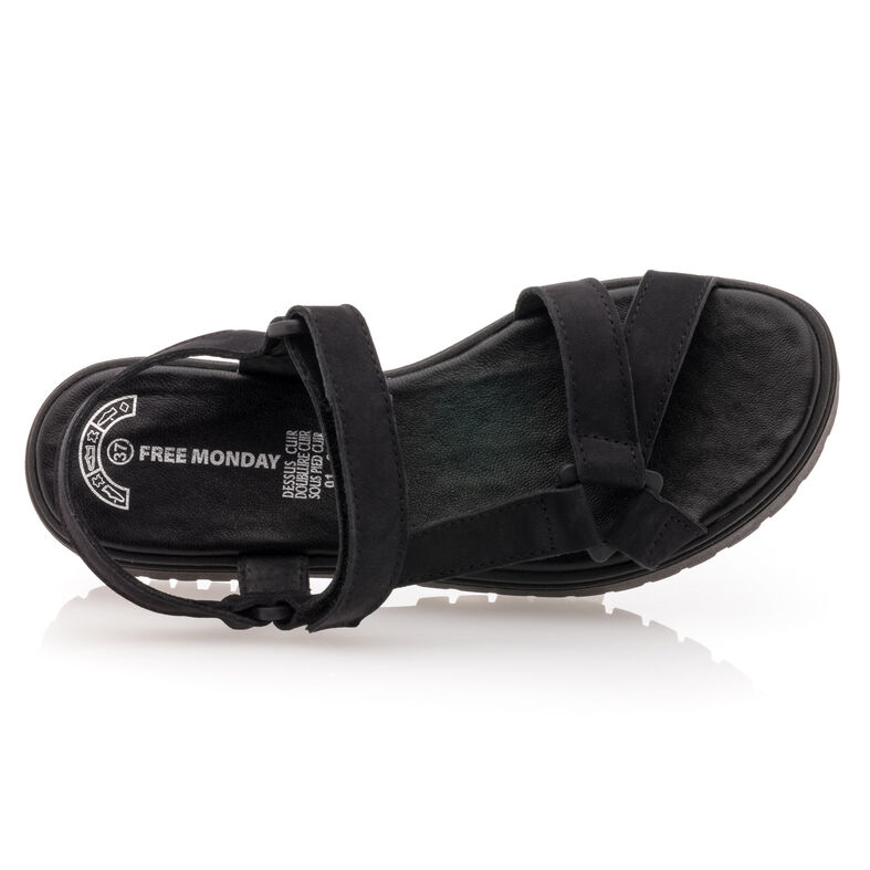 Sandalias negras para mujer / Zapatos de punta abierta