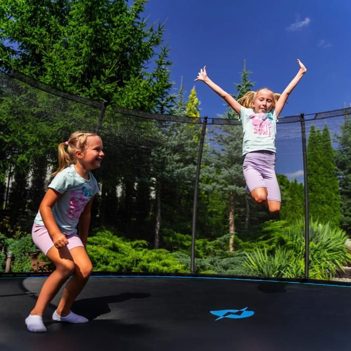 THUNDER® ULTRA Trampoline Ø 366-185cm 12FT | Voor kinderen | Compleet pakket met veiligheidsnet | EN71 en TÜV GS gecertificeerd | Blauw