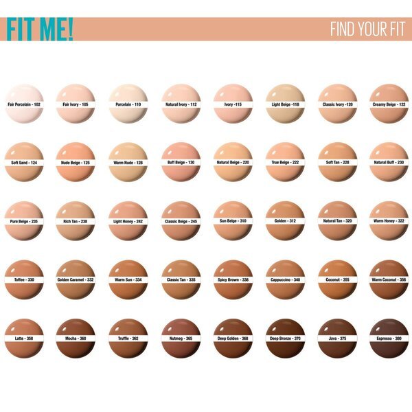Maybelline New York Fit Me Matte & Poreless tekoči puder 230 Natural Buff