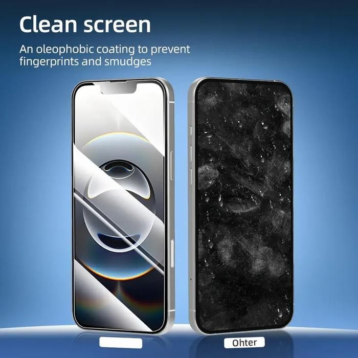 Paquete de 2 protectores de pantalla de vidrio templado para iPhone 16e 2025 (NO COMPATIBLE CON iPhone 16). Transparentes - Resistentes a los arañazos - Ultra resistentes (dureza 9H).