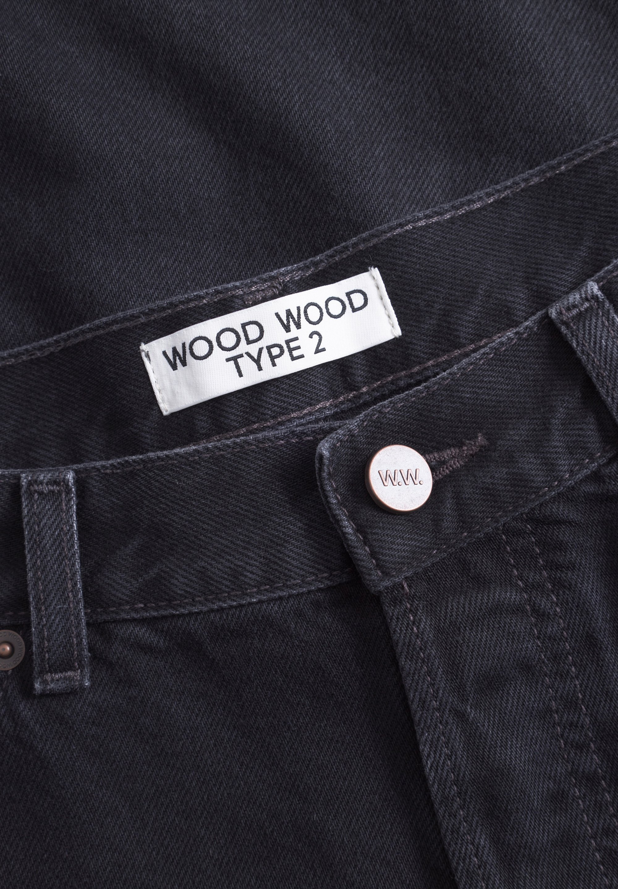 Jean droit WOOD WOOD - noir ardoise