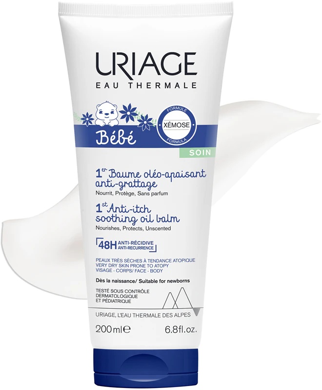Uriage Xemose C8+ Bébé nomierinošais balzams sausai un atopiskai ādai