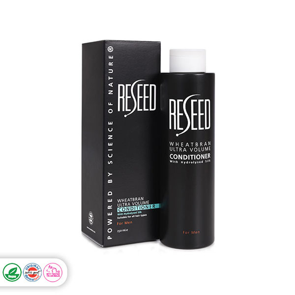 Acondicionador de ultra volumen RESEED con salvado de trigo para hombre, 250 ml