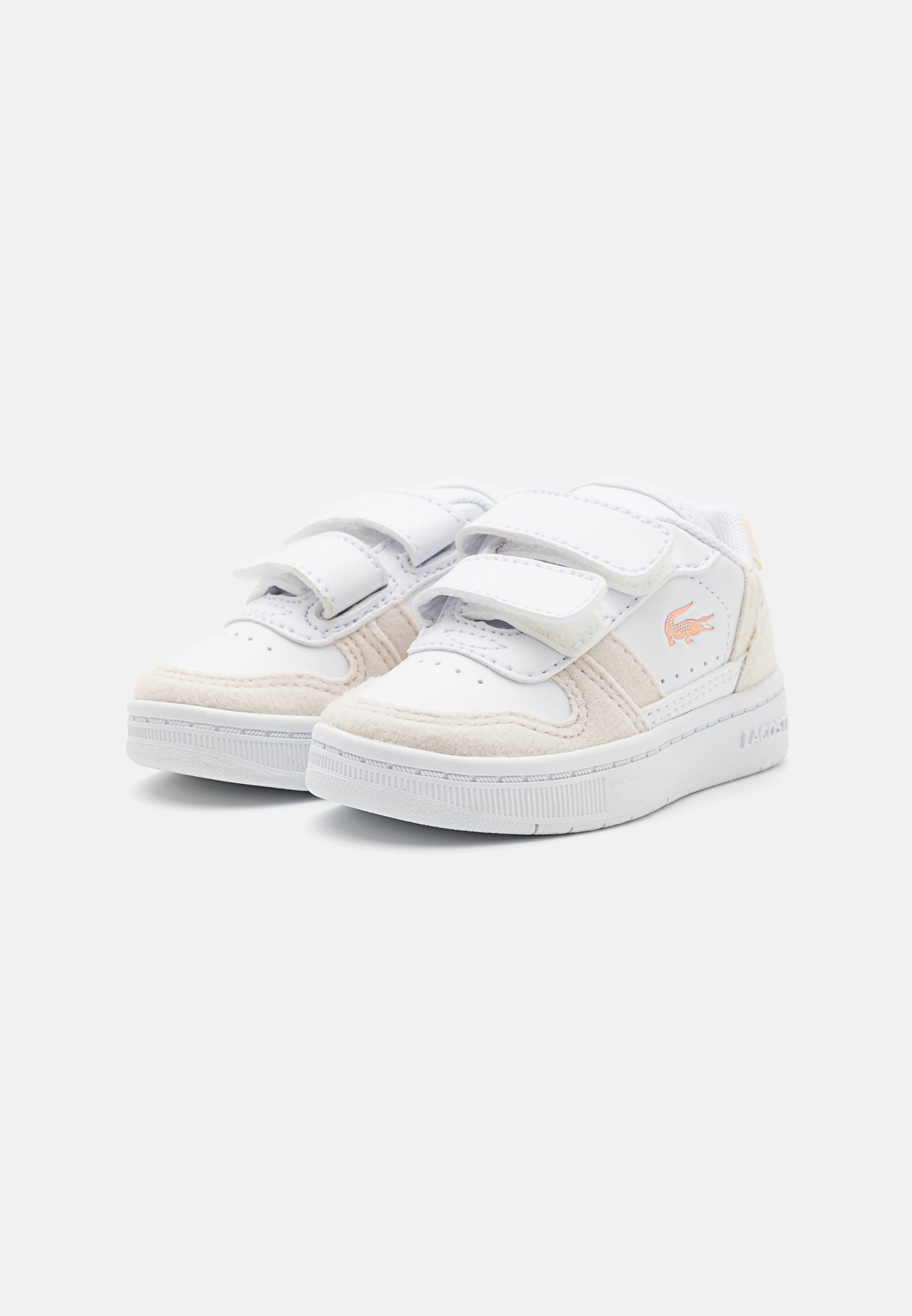 Lacoste T-CLIP SET INFANT COURT UNISEX - Dětské boty - bílá/světle růžová